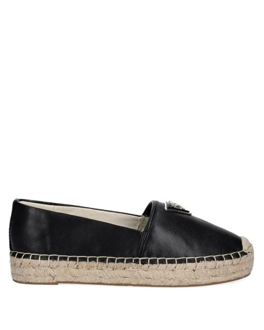 Guess Leren Espadrilles in het Black