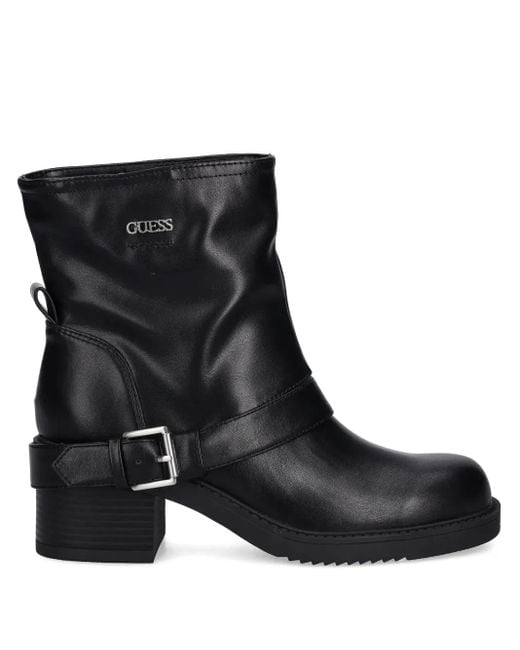 Bottines À Détails De Boucles Guess en coloris Black