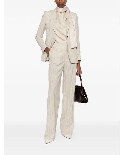 Tagliatore White Pinstripe Suit