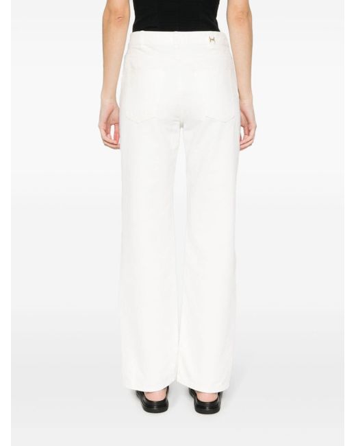 Chloé Low Waist Flared Jeans in het White