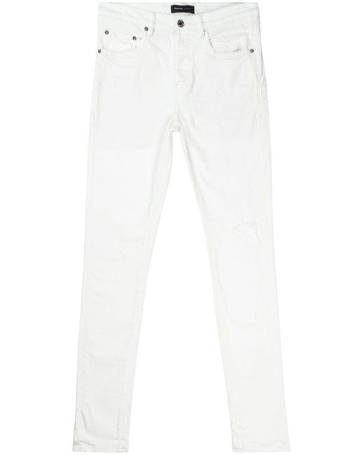 Purple Brand Tief sitzende P001 Skinny-Jeans in White für Herren