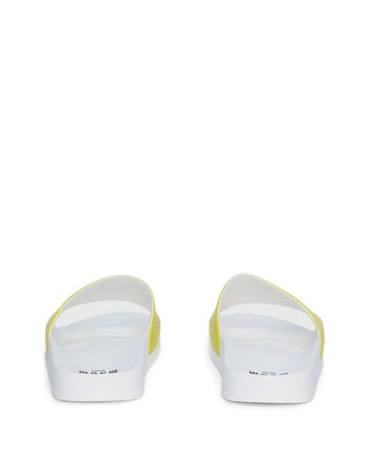 MSGM Yellow Embossed Slides