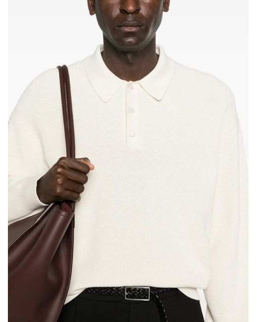 Studio Nicholson Natural Buttoned Polo Shirt for men