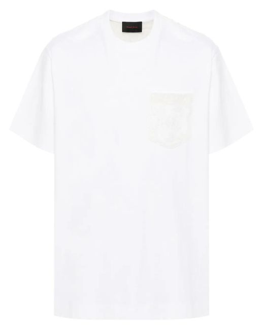 T-Shirt À Empiècement En Dentelle Simone Rocha pour homme en coloris White