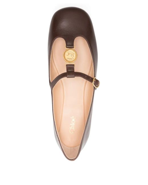Chloé Brown Ballerines Leonore