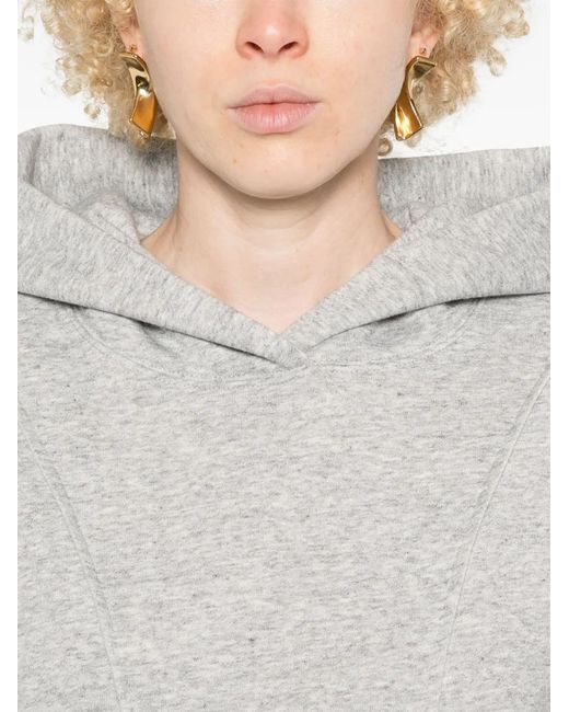 Champion Gray Embroidered-Logo Hoodie