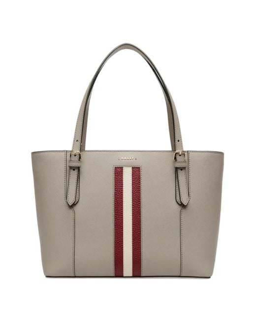 Bally Gray Tote Bag mit Prägung