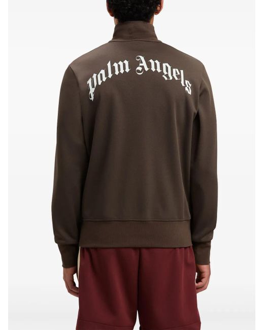Veste De Sport Zippée À Logo Imprimé Palm Angels pour homme en coloris Brown