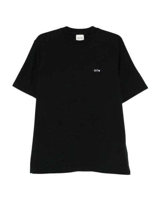 Arte' T-Shirt mit Logo-Print in Black für Herren