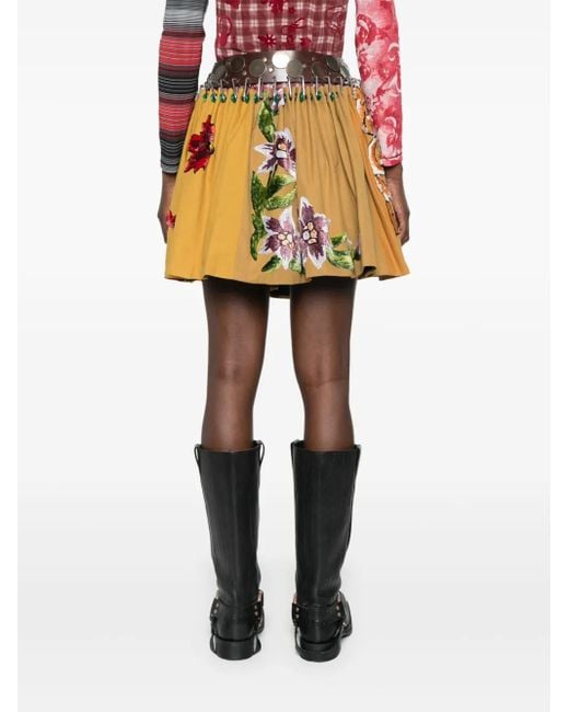 Chopova Lowena Red Logger Mini Skirt
