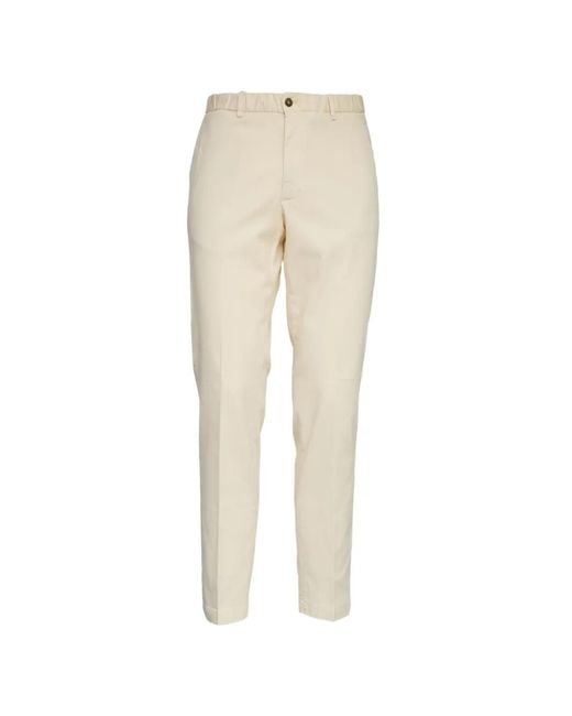 Briglia 1949 Natural Elasticated-Waist Oxford Cotton Trousers for men
