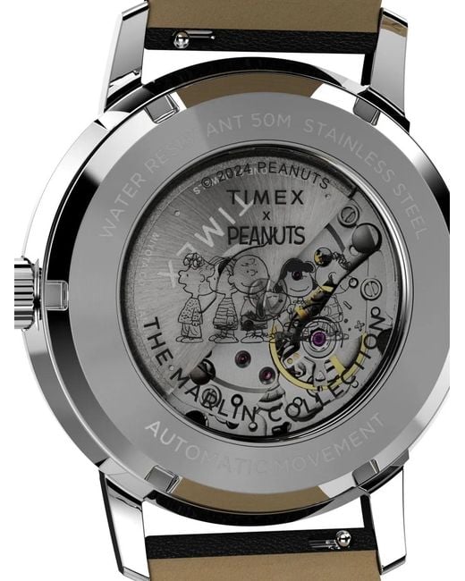 Timex Black X Peanuts Marlin Automatic Saxophone 40Mm for men