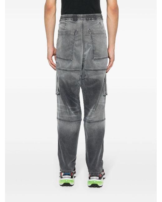 DIESEL Gray 2050 D-krooley-cargo Tapered Jeans for men