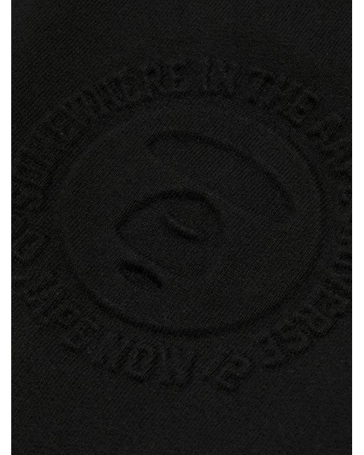 Felpa Con Cappuccio, Zip E Logo di Aape By A Bathing Ape in Black da Uomo