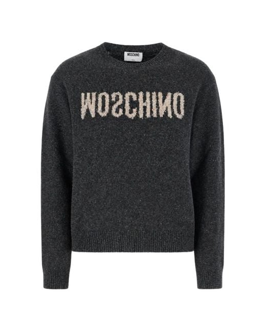 Moschino Black Logo-Detail Sweater