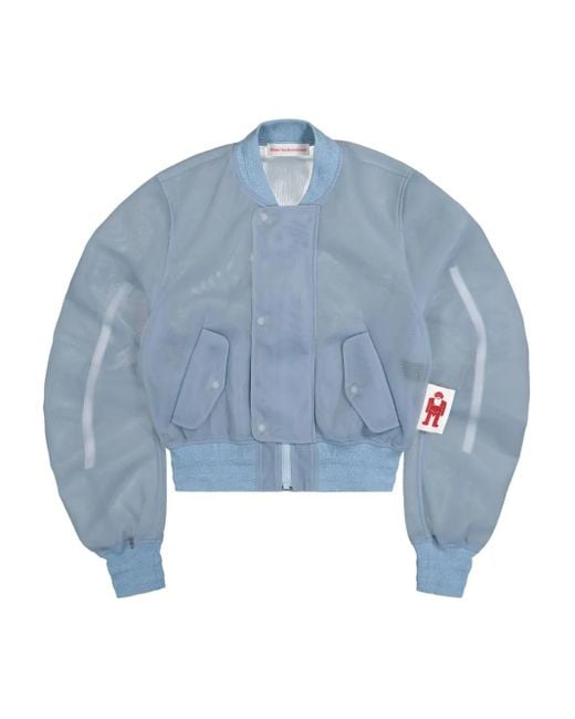 メンズ Walter Van Beirendonck セミシアー ボンバージャケット Blue