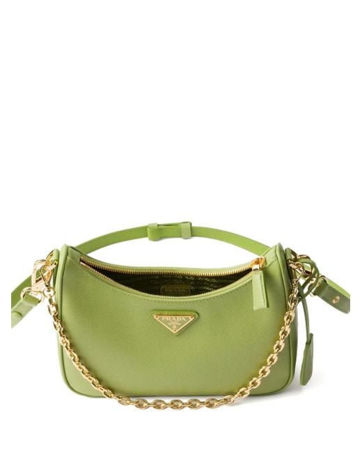 Prada Re-Edition Kleine Tas Van Saffiano Leer in het Green