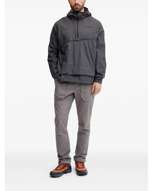 Giacca Terrex Con Mezza Zip di Adidas in Black da Uomo