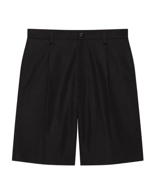 Givenchy Geplooide Katoenen Shorts in het Black voor heren