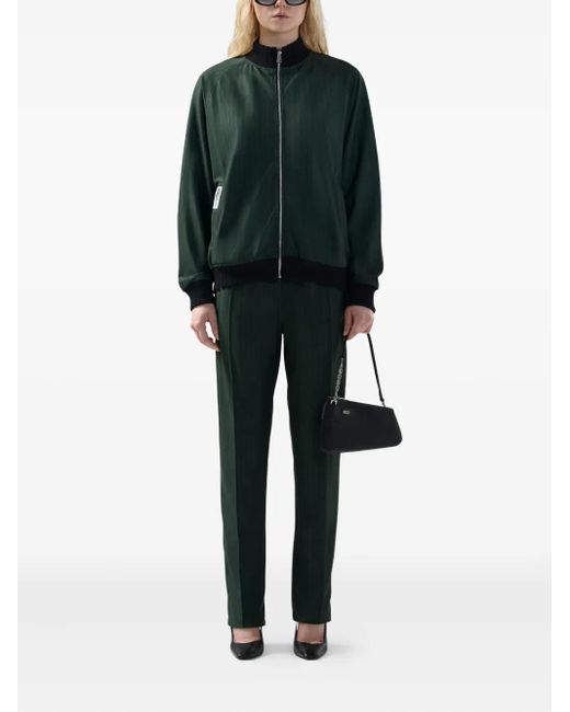 Gcds Green Pinstripe Drawstring Trousers