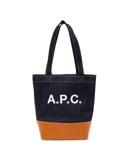A.P.C. Blue Small Axel Tote Bag