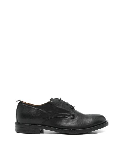 Moma Black Lace-Up Derby Shoes for men