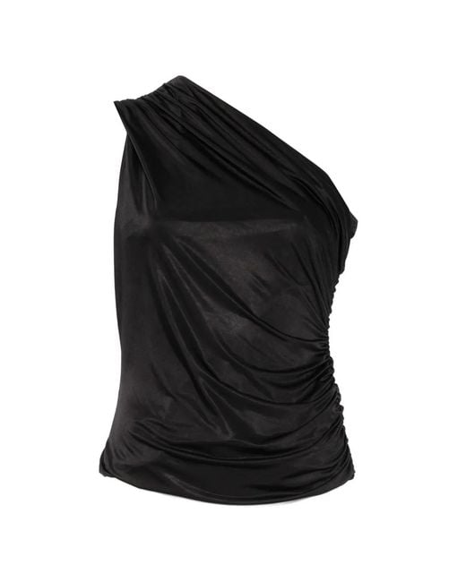 MARSĒM Black Haut Asymétrique À Fronces