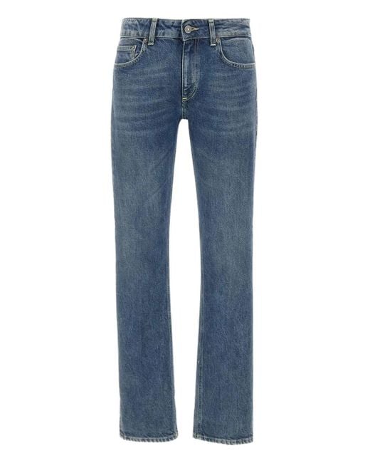 Dondup Blue Five-Pocket Logo Jeans