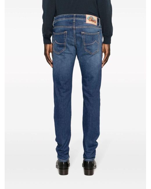 Jacob Cohen Nick Slim-Fit-Jeans mit Logo in Blue für Herren
