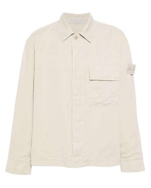 Stone Island Natural Ghost Compass-appliqué Jacket for men