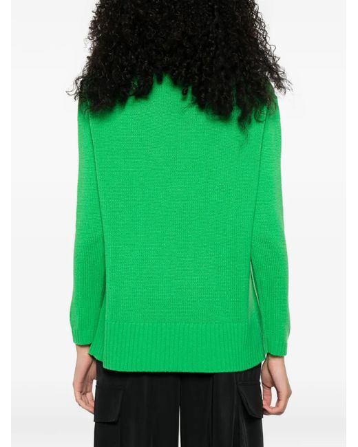 Purotatto Green V-Neck Sweater