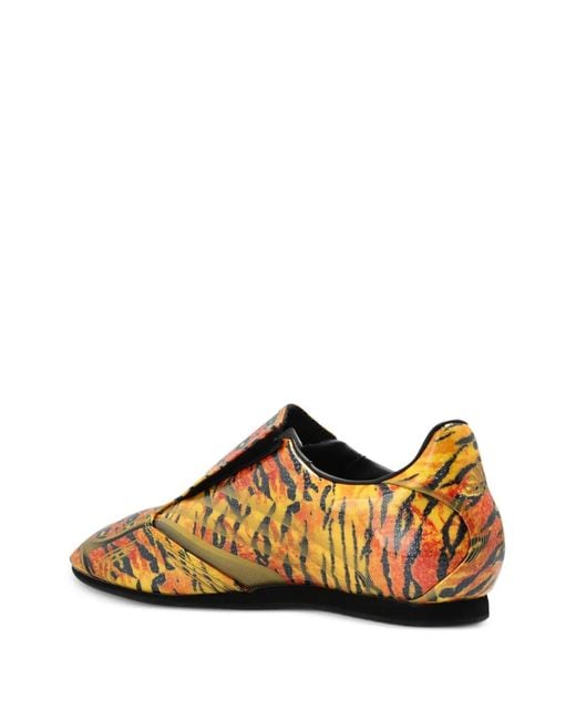 Adidas Yellow Taekwondo F50 Tiger-Print Sneakers