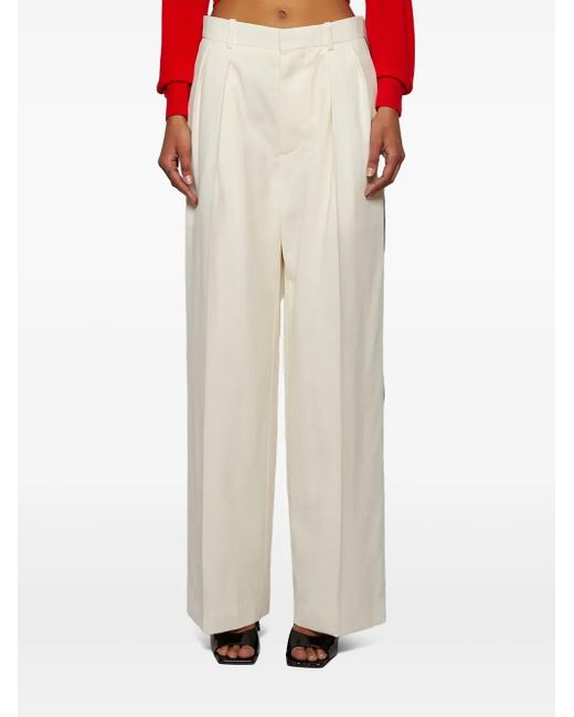 Wardrobe NYC White Low-Rise Tuxedo Trousers
