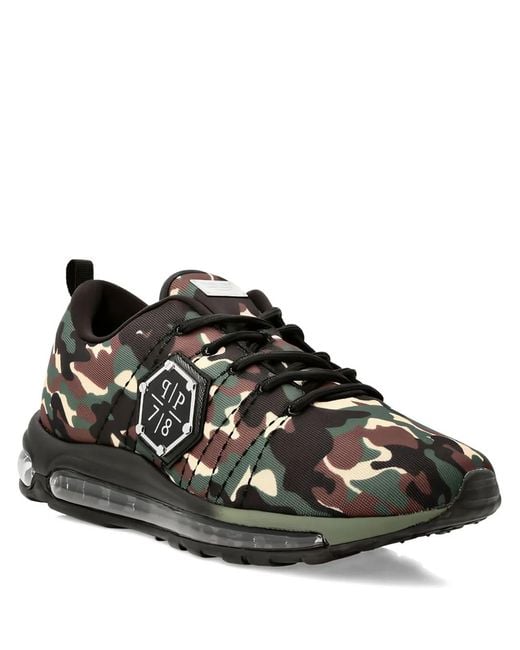 Philipp Plein Black Logo Runner Sneakers