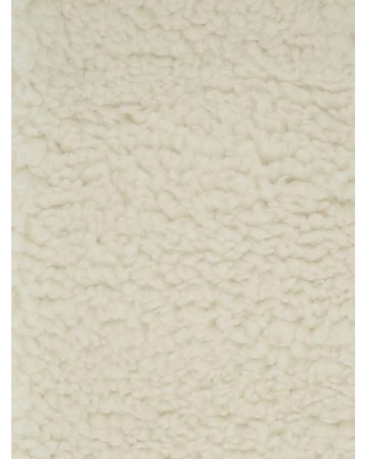 Prada White Teddy Logo-Plaque Scarf