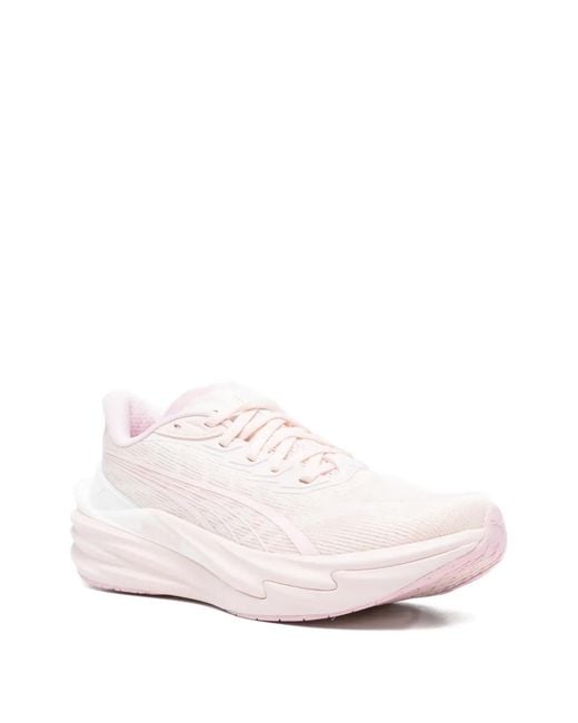 PUMA Pink Deviate Nitro 4 Mesh-Panelled Performance Sneakers
