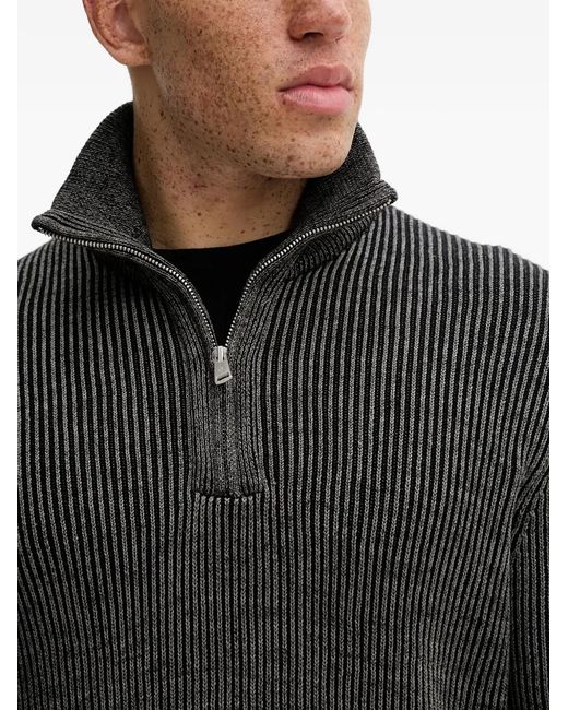 Marc O' Polo Gray Half-Zip Sweater for men