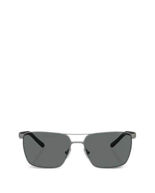 Arnette Gray Barracas Rectangle-Frame Sunglasses for men