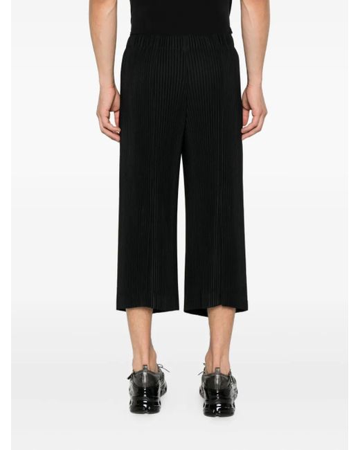 Homme Plissé Issey Miyake Black Pleated Trousers for men