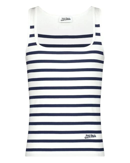 トップス Jean Paul Gaultier - stripe tank top 48 Jean Paul Gaultier Sailor Striped Tank Top in Blue for Men | Lyst