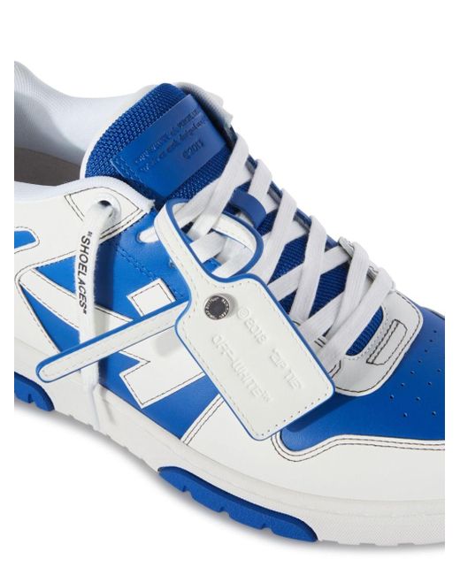 Sneakers Out of Office in pelle di Off-White c/o Virgil Abloh in Blue da Uomo