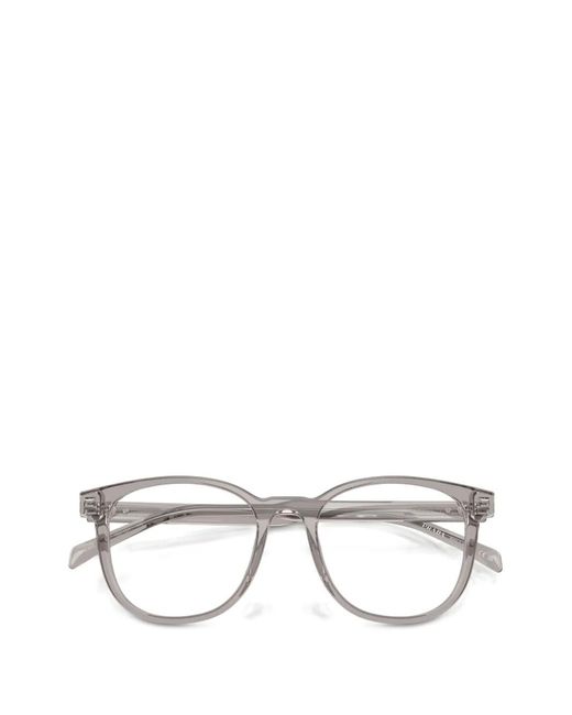 Prada Gray Round-Frame Glasses