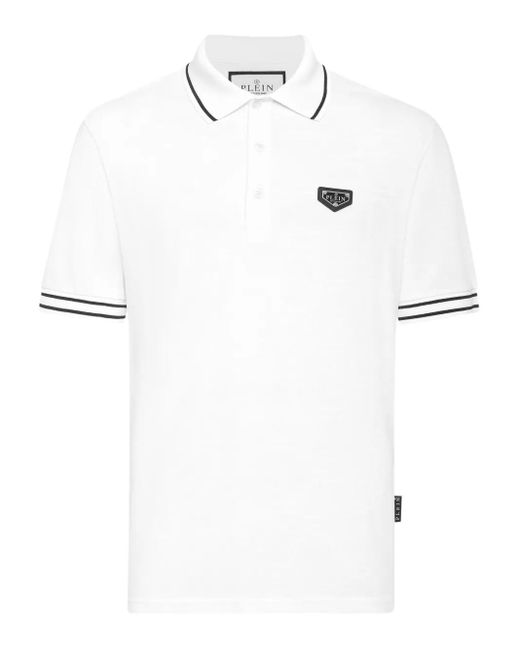 Philipp Plein Poloshirt mit Logo-Schild in White für Herren