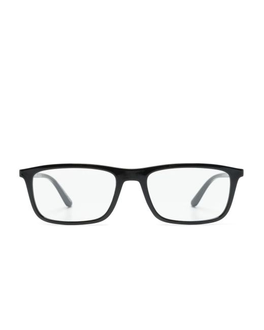 Emporio Armani Black Rectangle-frame Sunglasses for men