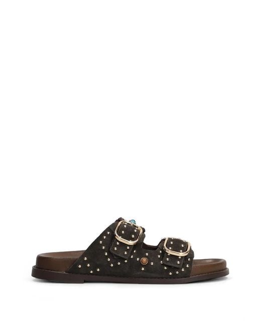 Bibi Lou Black Liner Stud-Embellished Sandals