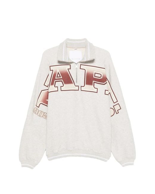 Napapijri White Collared Sweatshirt