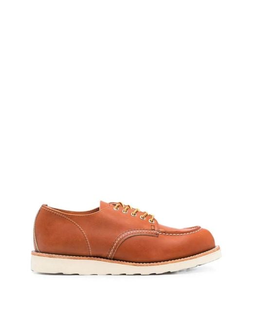 Red Wing Brown 8092 Shop Moc Toe Lace-Up Derby Shoes for men