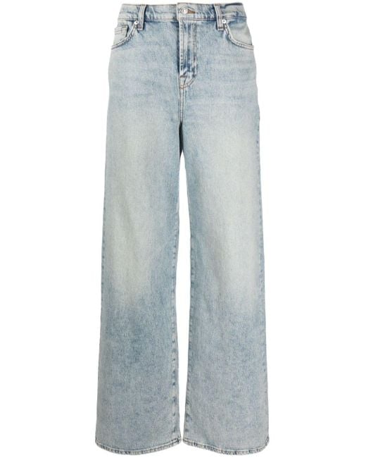 7 For All Mankind Scout High Waist Straight Jeans in het Blue
