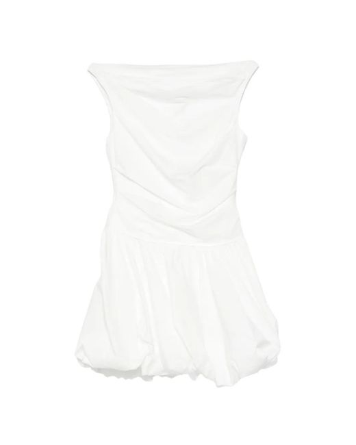 Jonathan Simkhai White Gathered Mini Dress