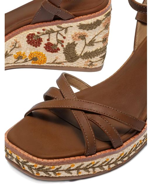 Bernardo Metallic Cairo Floral Wedge Espadrilles